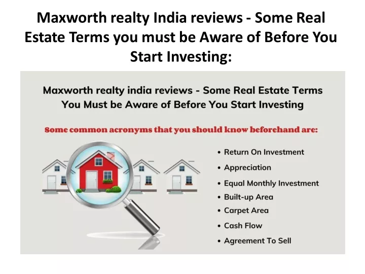 maxworth realty india reviews some real estate