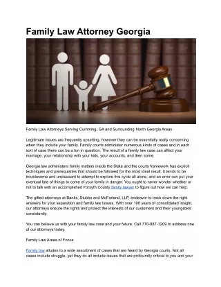 Family Law Attorney Georgia