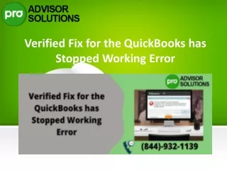 verified fix for the quickbooks has stopped working error