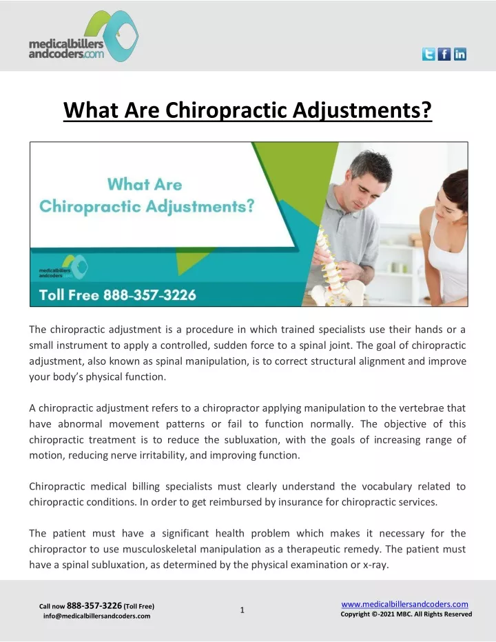 what are chiropractic adjustments