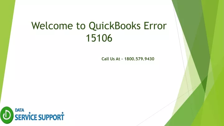 welcome to quickbooks error 15106