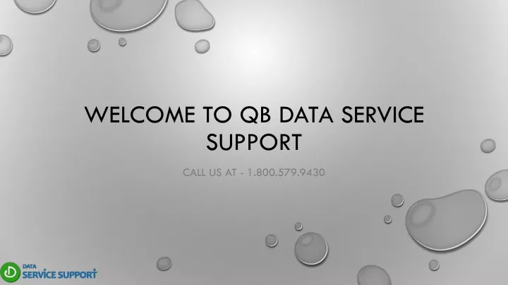 welcome to qb data service support