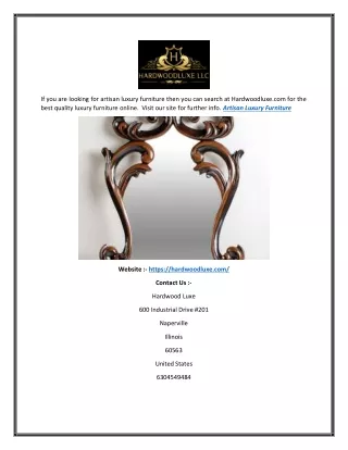 Search The Best Artisan Luxury Furniture Online Hardwoodluxe.com