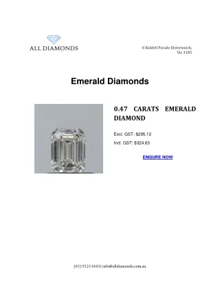 Emerald Diamonds By All Diamonds