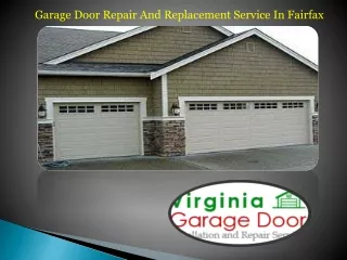Garage Door Repair And Replacement Service In Fairfax