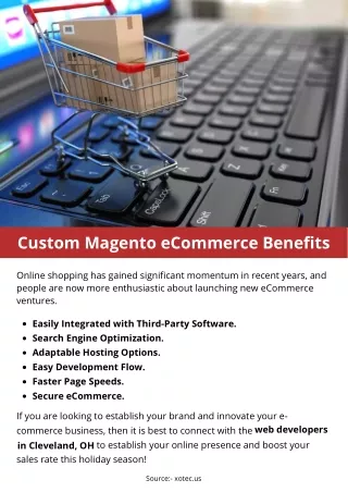Custom Magento eCommerce Benefits