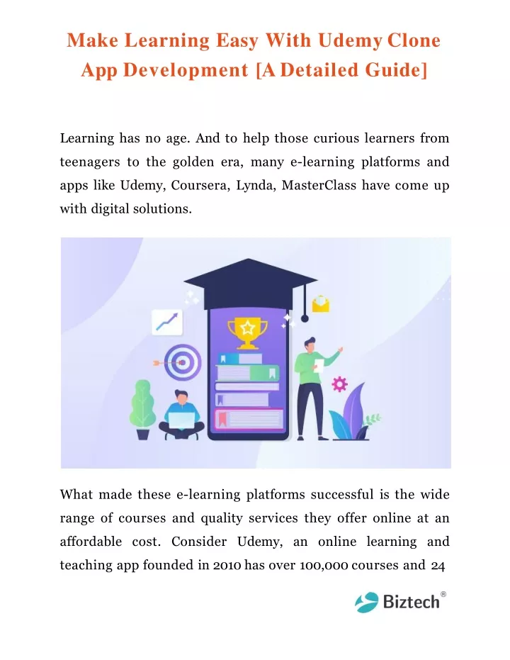 make learning easy with udemy clone app development a detailed guide