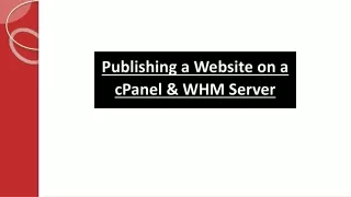publishing a website on a cpanel whm server