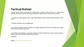 tactical holster