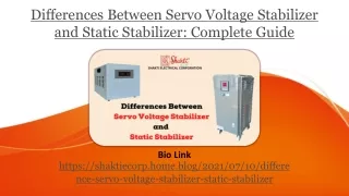 differences between servo voltage stabilizer