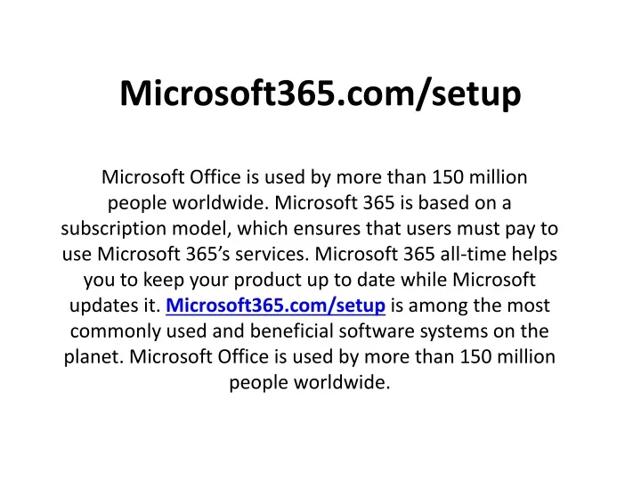 microsoft365 com setup