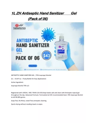 1l zh 1l zh antiseptic hand sanitizer antiseptic