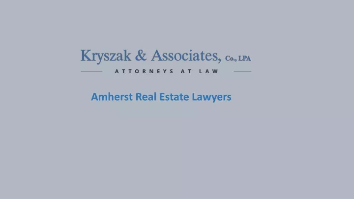 amherst real estate lawyers