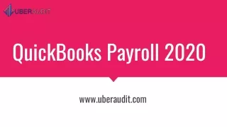 QuickBooks Payroll 2020