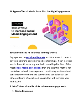 10 Types Of Social Media Posts That Get High Engagements