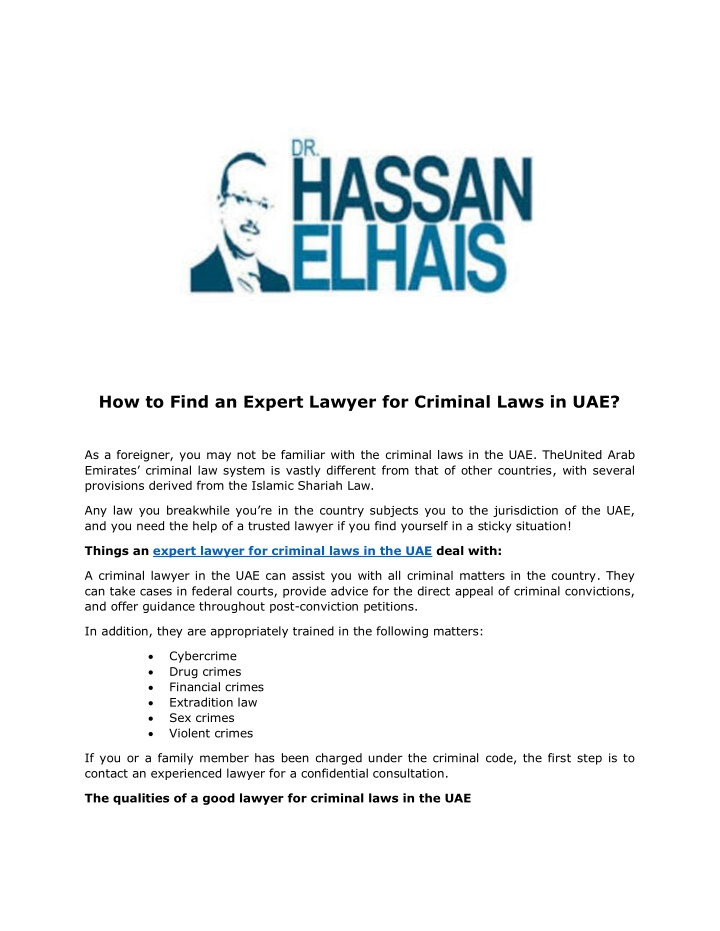 how to find an expert lawyer for criminal laws