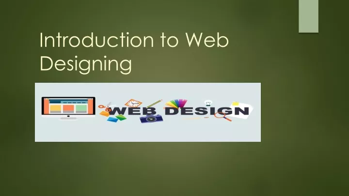 introduction to web designing