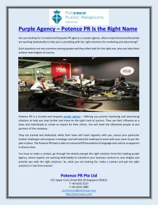 purple agency potence pr is the right name