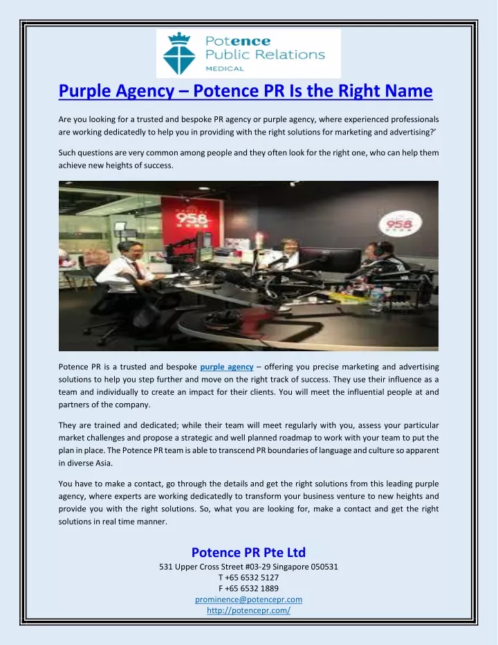 purple agency potence pr is the right name