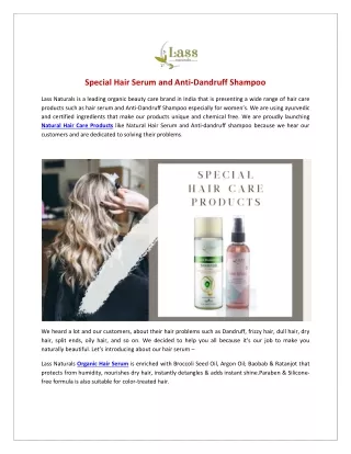 Special Hair Serum & Anti Dandruff Shampoo
