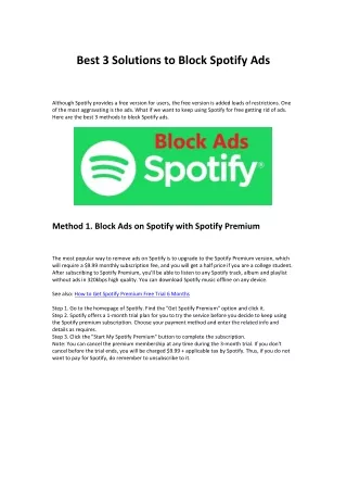 Best 3 Solutions to Block Spotify Ads