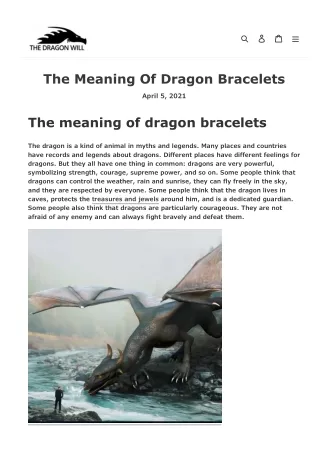 The Meaning Of Dragon Bracelets
