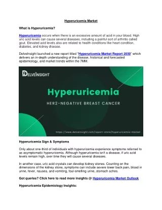 hyperuricemia market