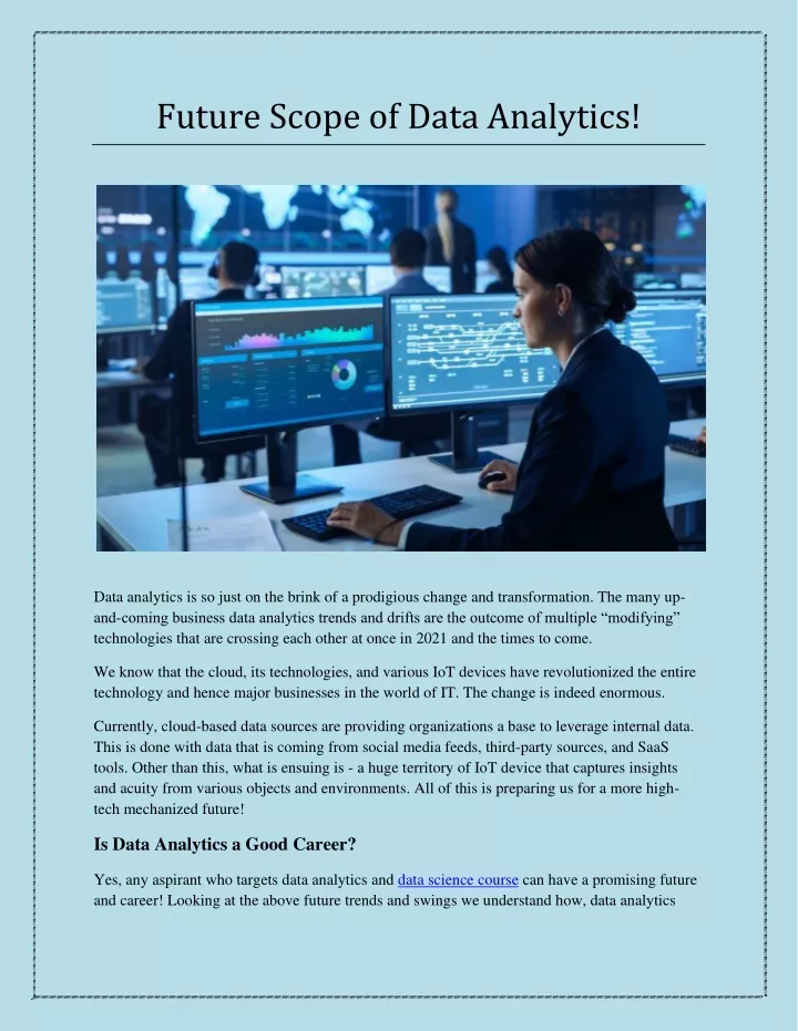 future scope of data analytics