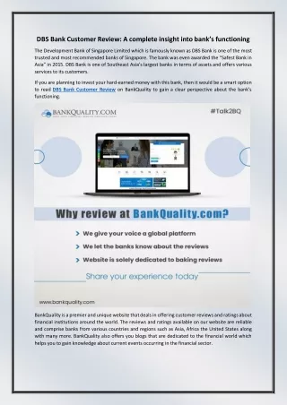 dbs bank customer review a complete insight into