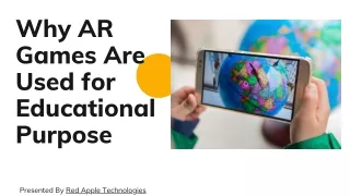 why ar games are used for educational purpose
