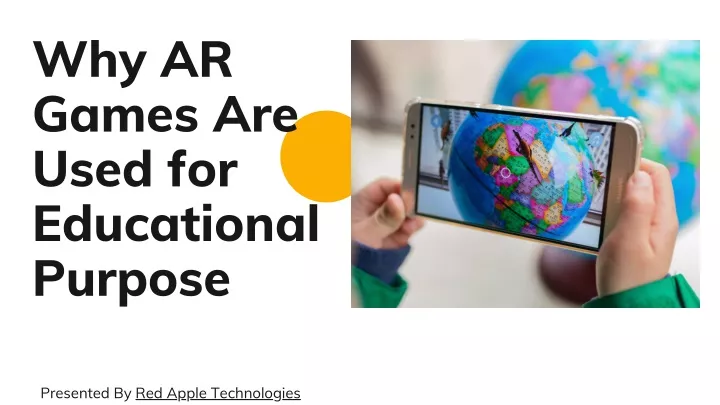 why ar games are used for educational purpose