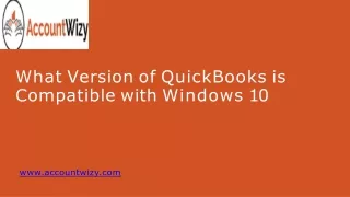 What Version of QuickBooks is Compatible with Windows 10