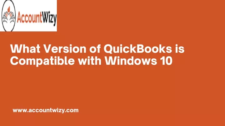 what version of quickbooks is compatible with
