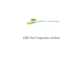 CBD Gel Capsules online