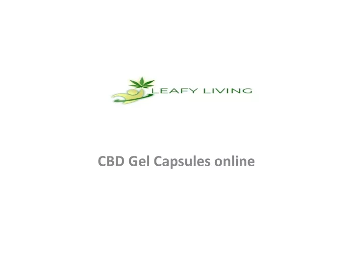 cbd gel capsules online