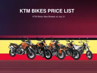 ktm bikes price list