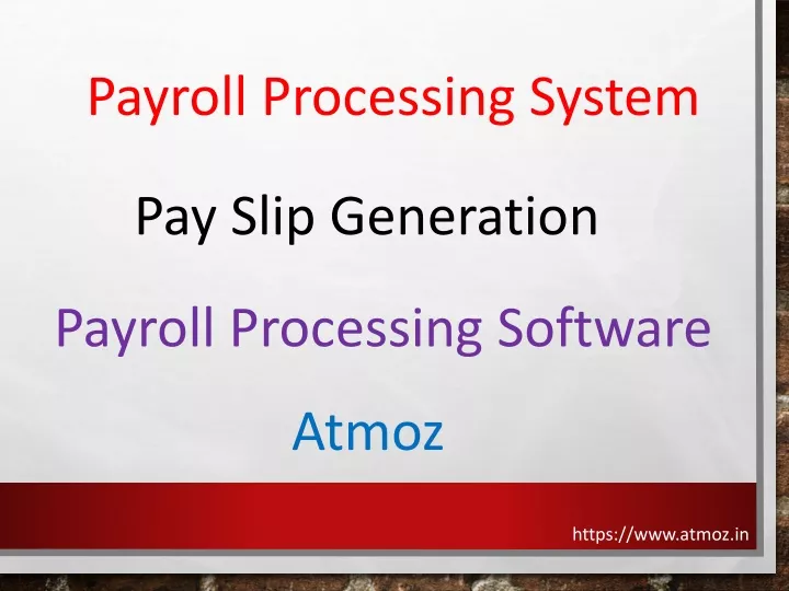 payroll processing system
