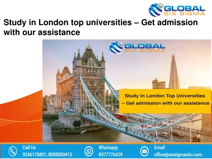 study in london top universities get admission
