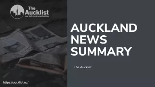 Online Auckland News Summary From The Aucklist