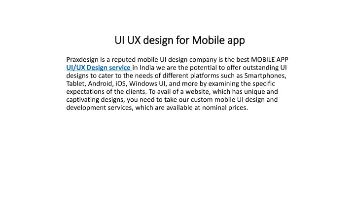 ui ux design for mobile app