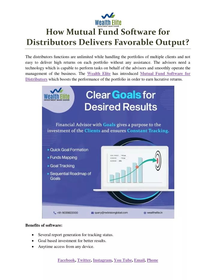 how mutual fund software for distributors