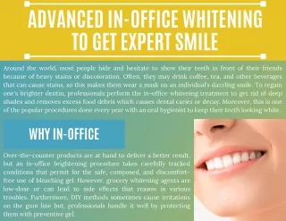 Advanced In-Office Whitening to Get Expert Smile