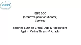 esds soc esds soc