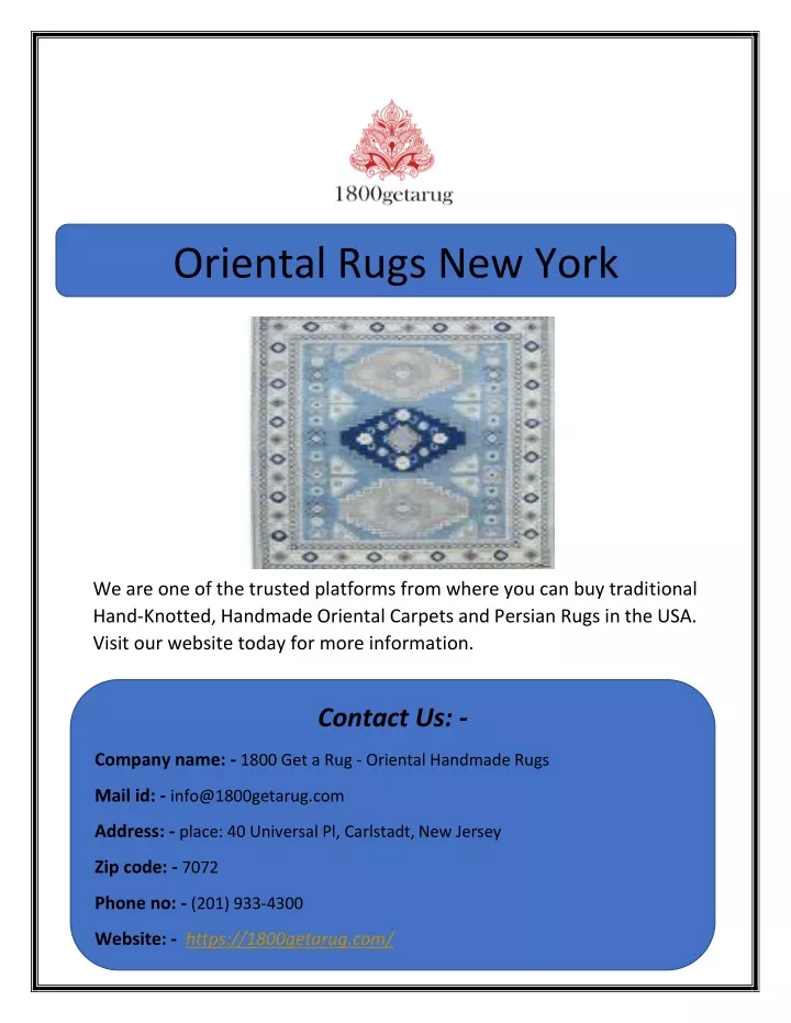 oriental rugs new york