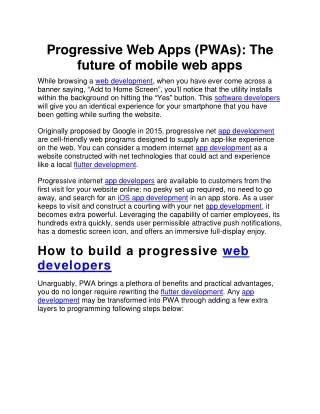 progressive web apps pwas the future of mobile