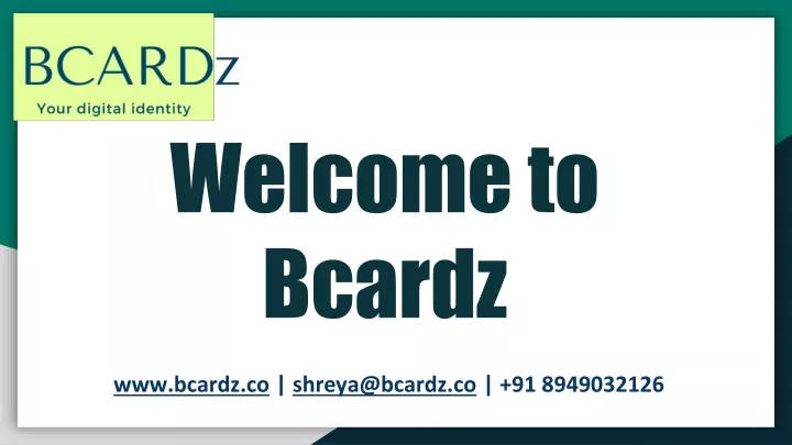 welcome to bcardz