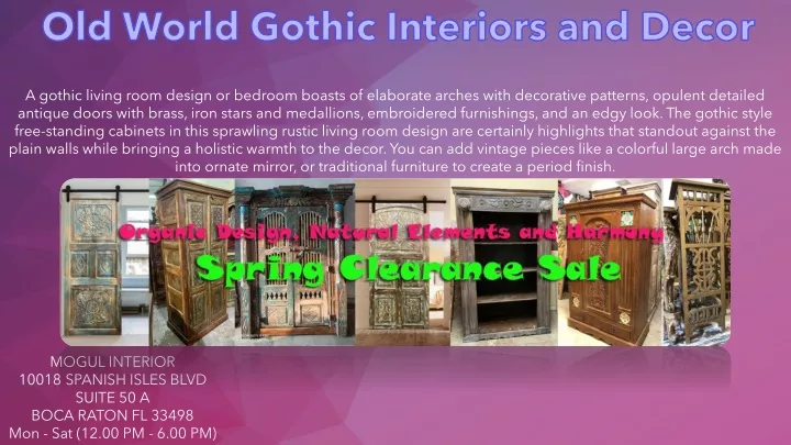 old world gothic interiors and decor