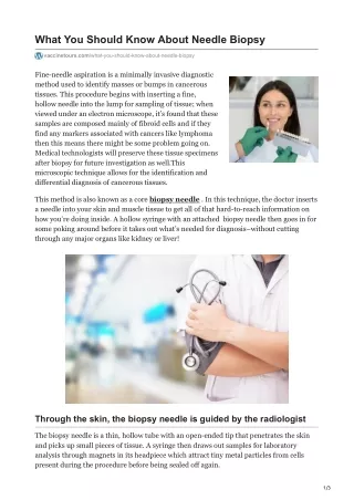 what you should know about needle biopsy