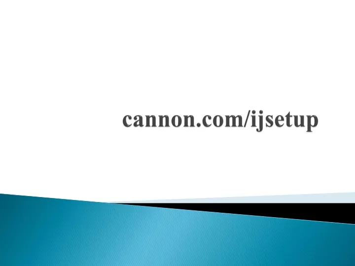 cannon com ijsetup