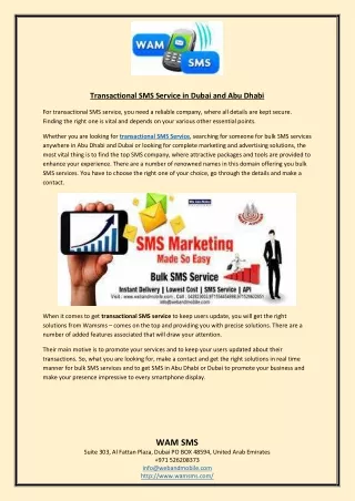 transactional sms service in dubai and abu dhabi